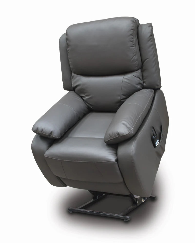 Palermo Grey Leather Lift & Rise Recliner Chair