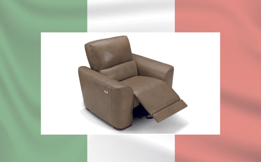 Blanca Italian Leather Arm Chair - Power Recliner