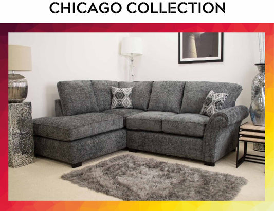 Chicago Left Hand Chaise Formal Back Sofa