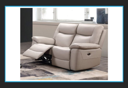 Lucia 2 Seat Leather Power Recliner Sofa