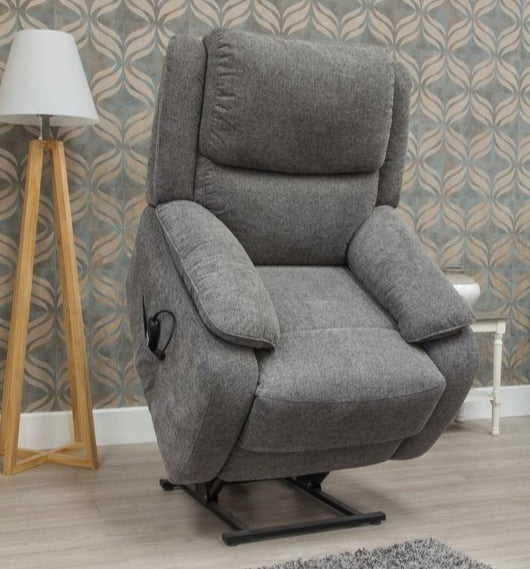 Palermo Grey Fabric Lift & Rise Recliner Chair