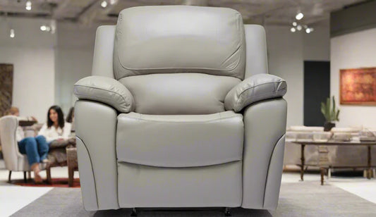 Sienna Manual Recliner Arm Chair Pearl Grey