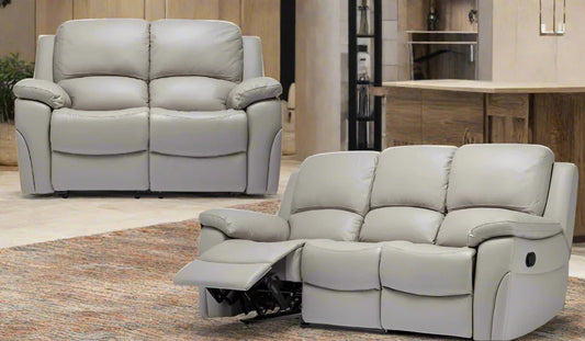 Sienna 3+2 Seat Manual Recliner Sofa Pearl Grey