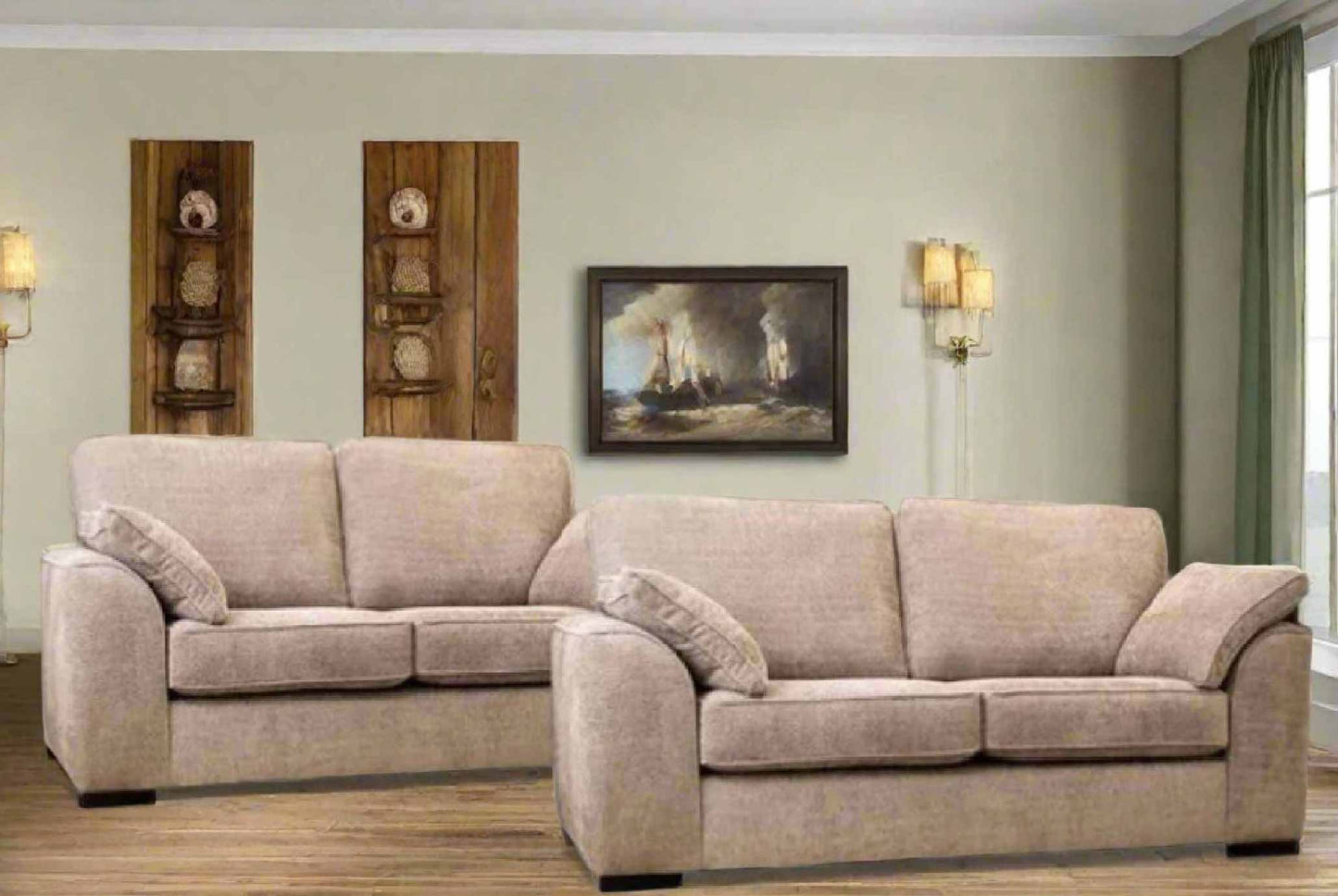 Flynn 3+2 Formal Back Sofa Set