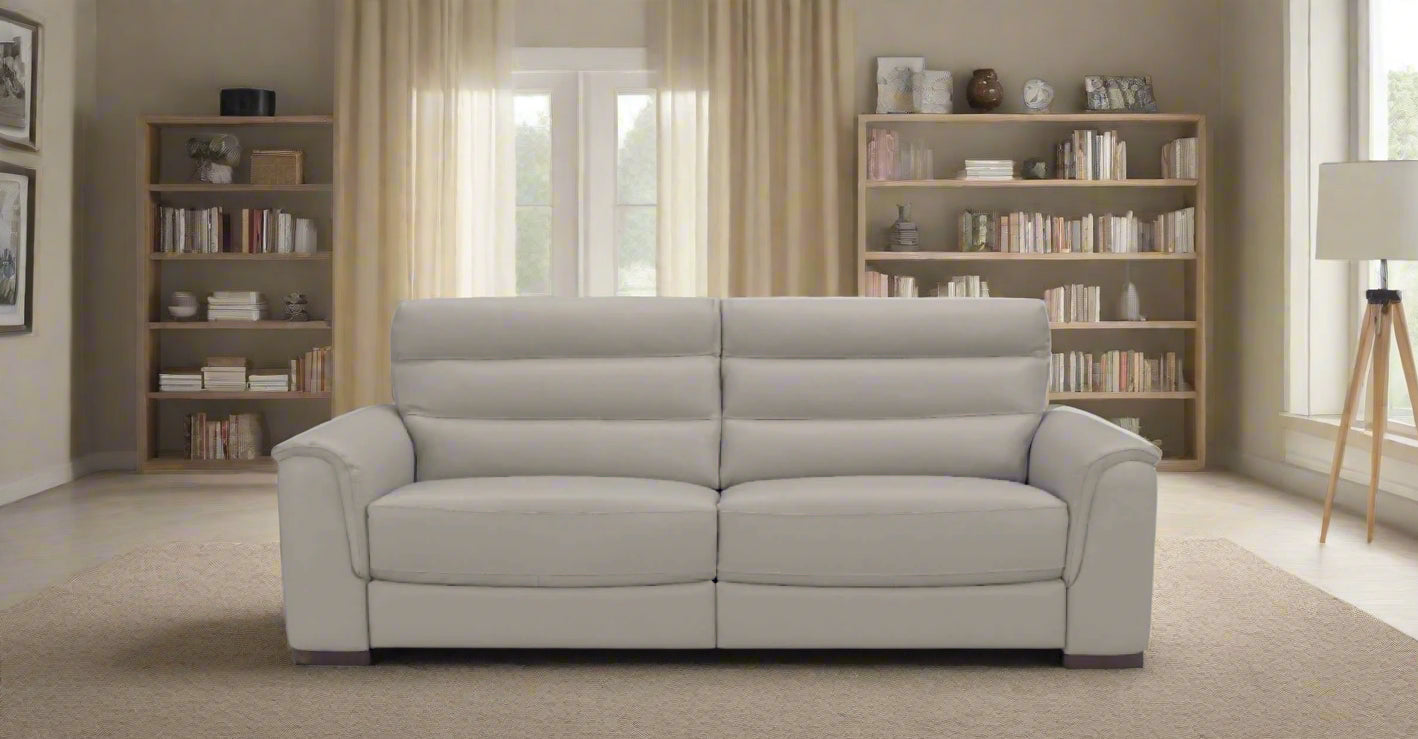 Olga 3 Seater (static) Italian Leather Sofa