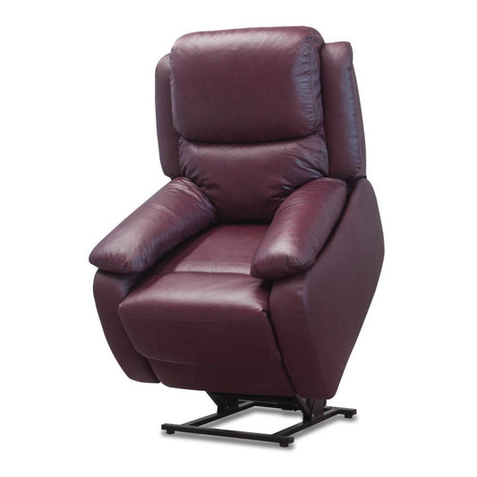 Palermo Burgandy Leather Lift & Rise Recliner Chair